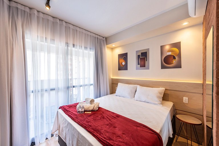 NEX908 Studio Moderno Charmoso Próximo à Paulista