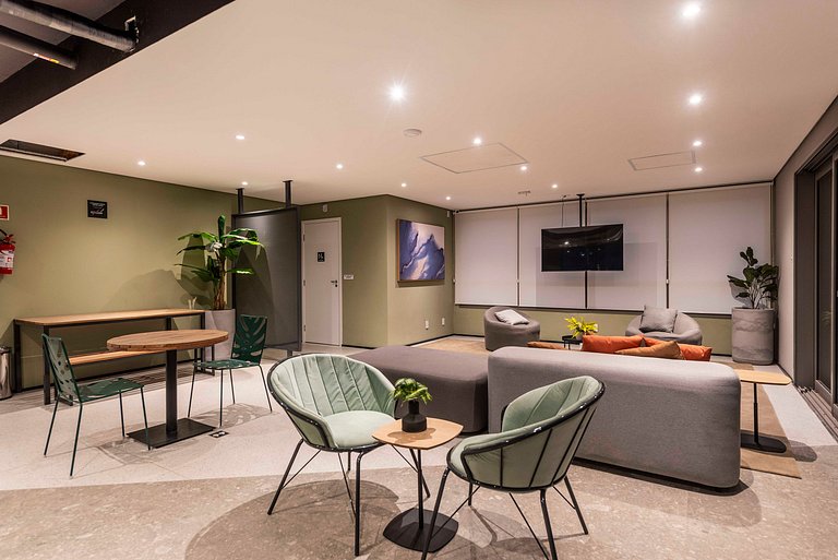 NP1106 Studio Prático e Confortável no Allianz Park