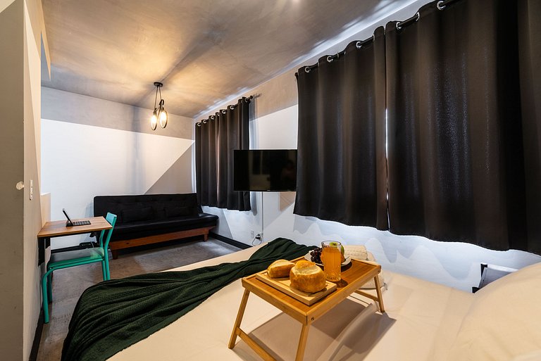 AQ2 Studio charmoso e acolhedor na Bela Vista