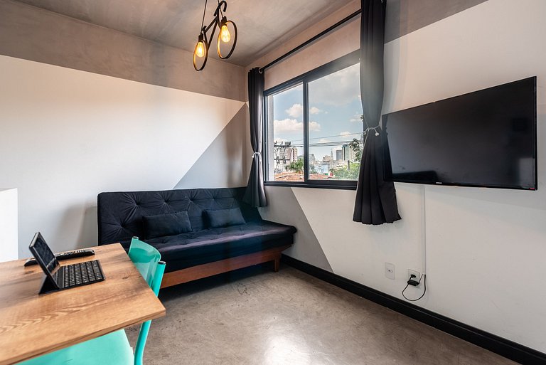 AQ2 Studio charmoso e acolhedor na Bela Vista