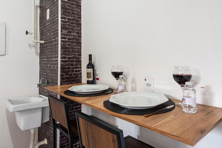 AQ2 Studio charmoso para 2 | Bela Vista