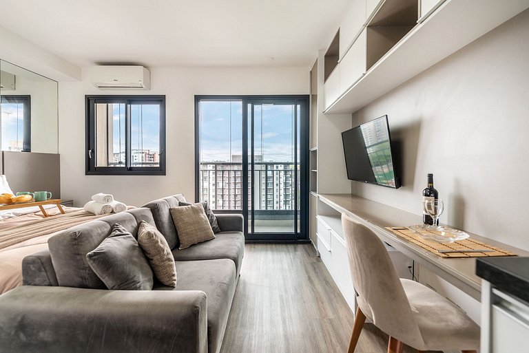 IA1104 Studio charmoso e confortável em Moema