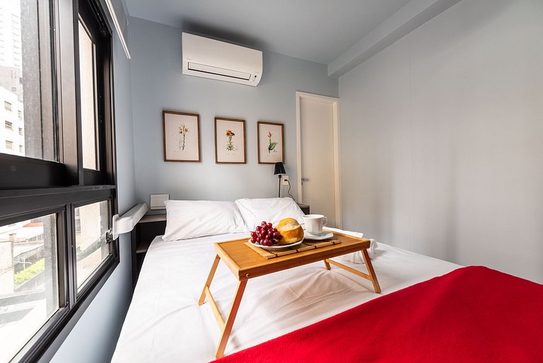 MI611 Studio Charmoso e Confortável p/ Até 4